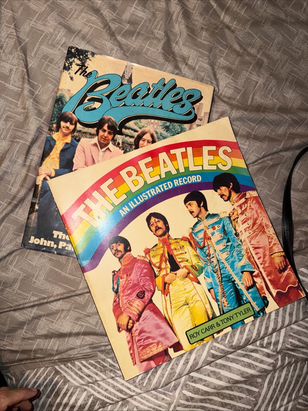 The Beatles White & Black Text Contents Page Print